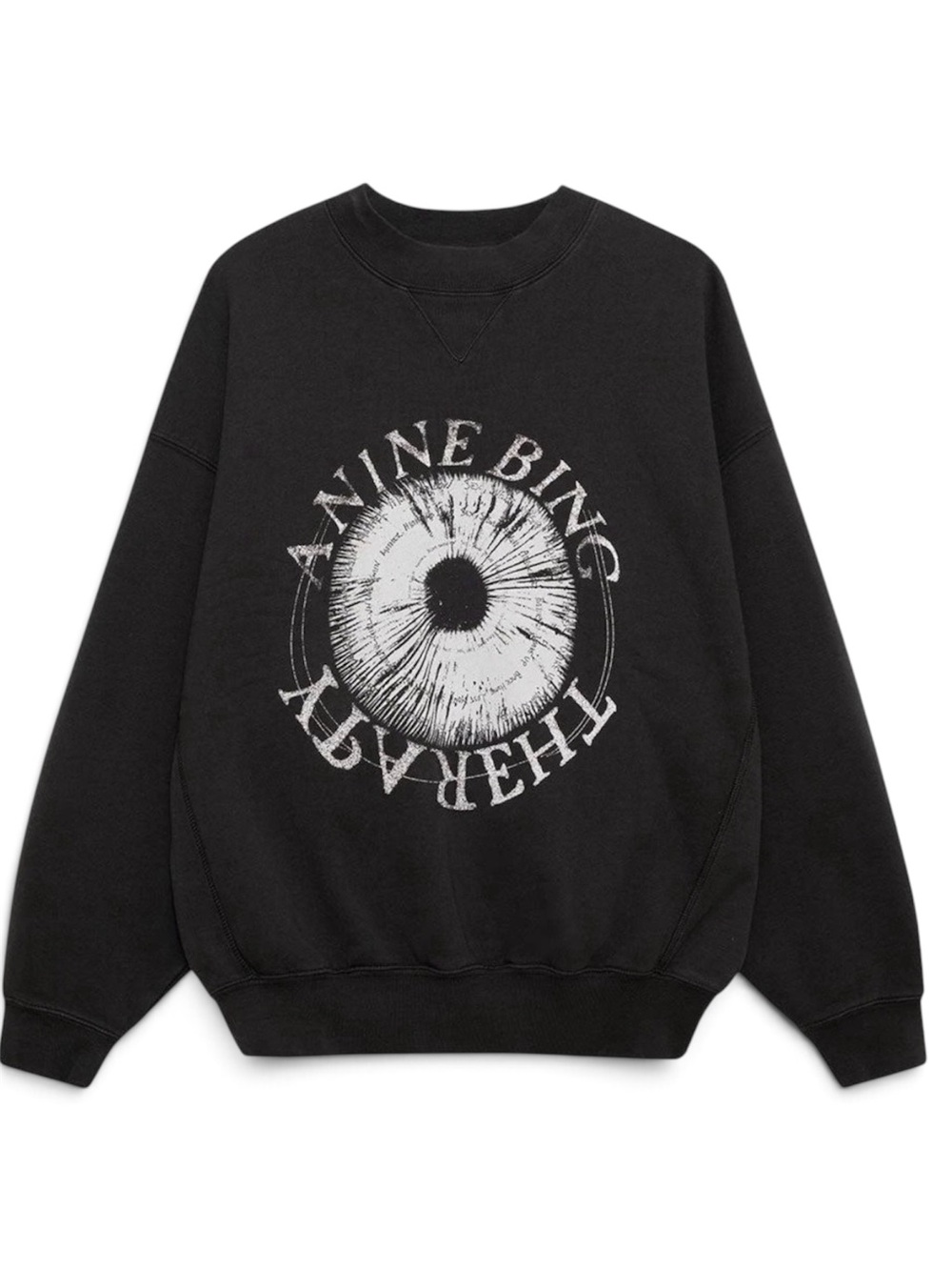 Anine Bing Black Crewneck LA Sounds
